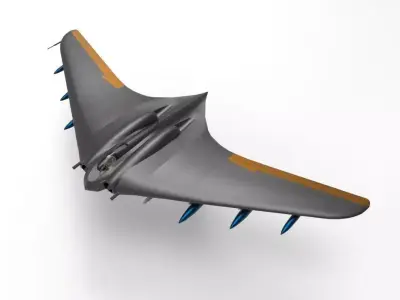 Horten Ho 229 aircraft 3D model