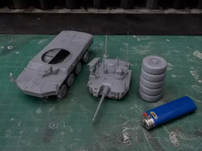 EBRC Jaguar French Reconnaissance Armored Vehicle 3D print model
