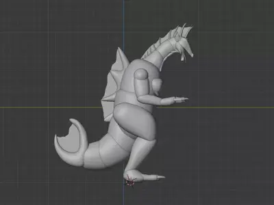 Titanosaurus Kaiju Low-poly 3D model