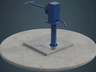 Hand Pump 3A Low-poly 3D model