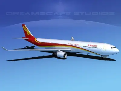  Airbus A330-300 Hainan Airlines 3D model