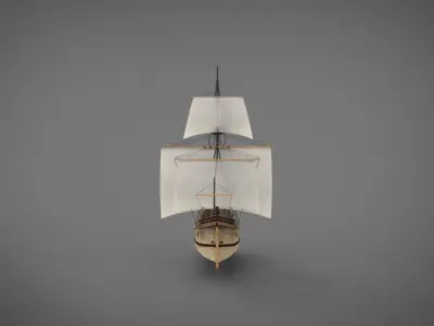 Historical ship Santa Maria 3D model
