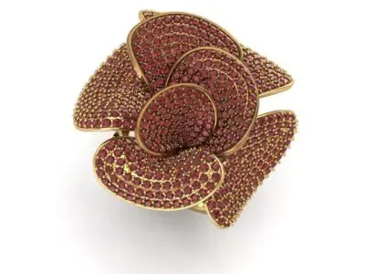 rose ring flower 3D print model