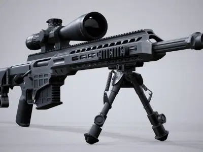 Barrett MRAD Low-poly 3D model