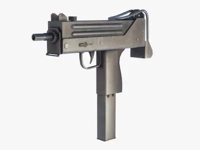 MAC-10 gun Low-poly 3D model
