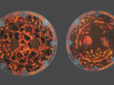 Viking Shield - Muspelheim 3D model