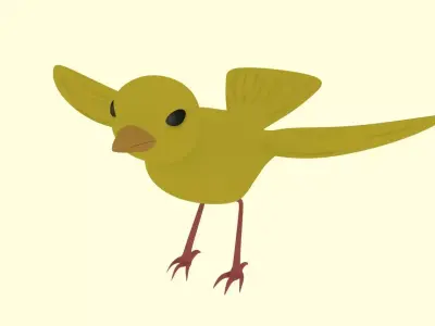 Yellow Bird Canary 3D model