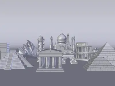 Monument building pack 3D model