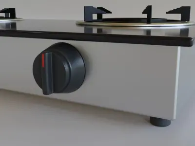 Double Burner Gas Stove  Free 3D model