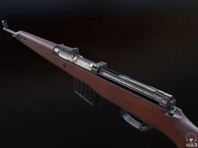 Gewehr 43 Rifle Low-poly 3D model