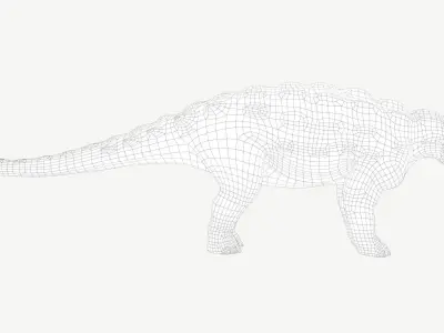 Ankylosaurus dinosaur Low-poly 3D model