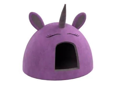 Unicorn Meow Hut Cat Hut Cat Tent Cozy Pink 3D model