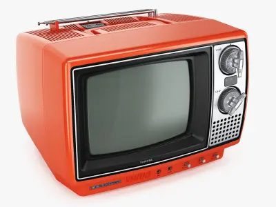 Retro Portable CRT Television TOSHIBA 9 Blackstripe C094U TV 3D model