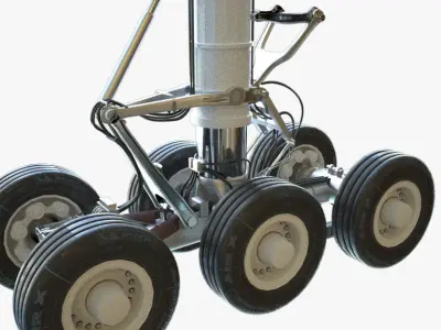 Airbus A380 with landing gear Low-poly 3D model