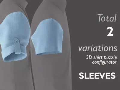 Part 7 - 3D Shirt Puzzle Configurator - SLEEVES 3D model