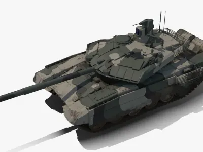 T-90 MS Regular Dirt Low-poly 3D model