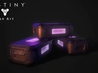 Destiny Heavy Ammo Box Asset Low-poly 3D model