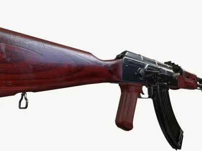 AKM AK-47 AK-74 Low-poly 3D model