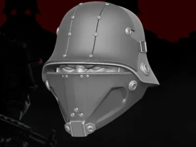 Deathsheads Commando Wolfenstein Fan Art 3D printable files 3D print model