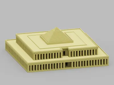Voxel Egypt Pyramid Low-poly 3D model