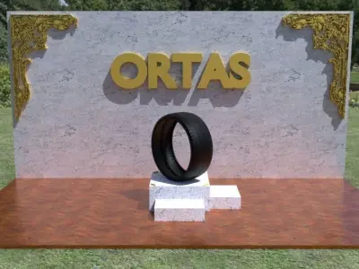 ORTAS TIRE NO 37 GAME READY Low-poly 3D model
