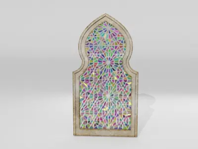  Church window and door 3D model