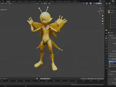 Lightning Sprit -3D Character for Games Animations Low-poly 3D model