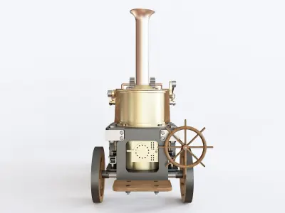Patrick Stirling Steam Traction Engine 3D model