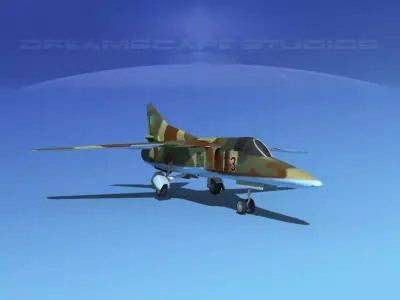 Mig-27 Flogger LP Ukraine Low-poly 3D model