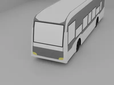 Low Poly Transport Bus 1 Free low-poly 3D model