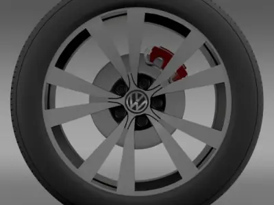 VW Beetle 2012 wheel 3D model