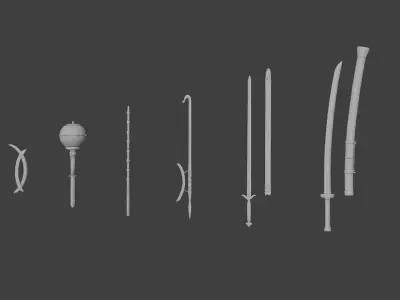 Wushu Weapons Collection 3D model