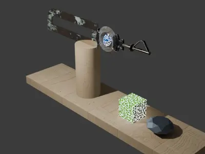 Post-Punk Sword Game-Ready Free low-poly 3D model