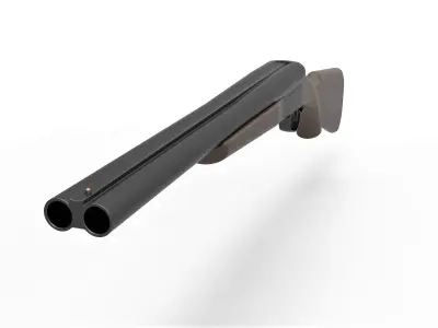 Double Barreled Remington Coach gun 3D model