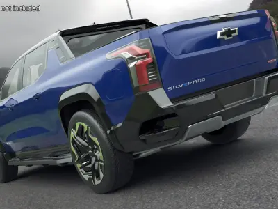 2024 Chevrolet Silverado EV RST Blue 3D model