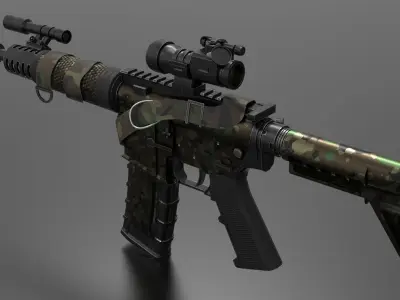 m4A1 Gun Fps - Tps Low-poly 3D model