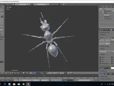 Ant 3D model Low-poly 3D model