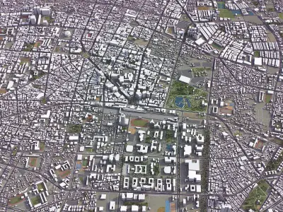 Tainan - 3D City Model Low-poly 3D model