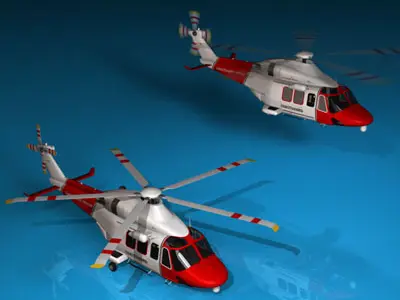 AW139 coastguard 3D model