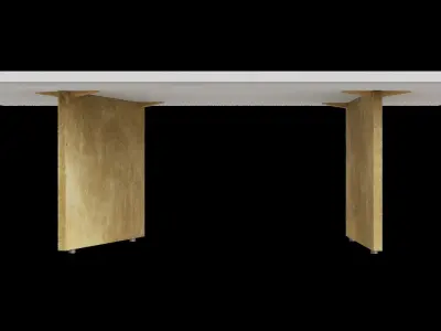 White Marble Coffee Table Free low-poly 3D model