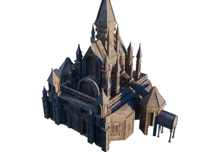 Medieval Fantasy Temple 3D model