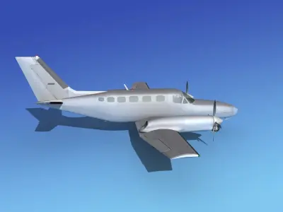 Cessna 441 II Conquest Bare Metal 3D model