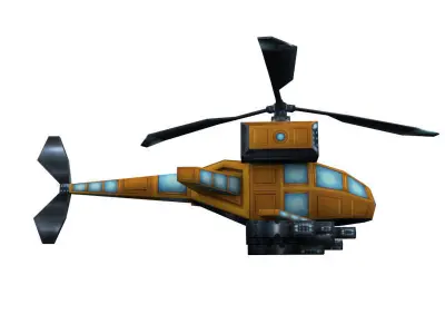 The future helicopter Low-poly 3D model