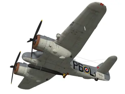 Bristol Beaufighter  TFMkX  3D model