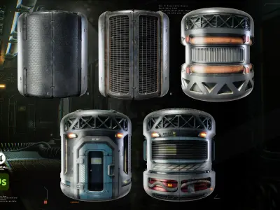 Sci Fi Material Corridor  Substance Designer  Texture