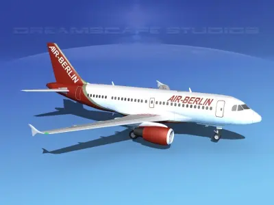 Airbus A319 Air Berlin 3D model