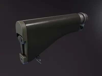 Colt 607 Buttstock Low-poly 3D model