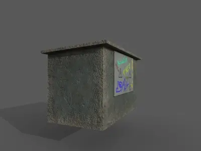 Electric cabinet Low-poly 3D model