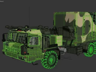 Command and Control Vehicle 50K6 Vityaz Camo 3D model