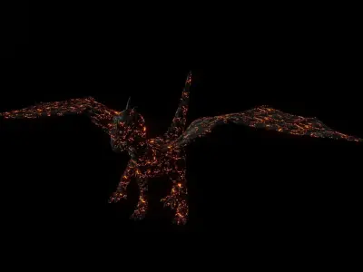 DRAGON fire flying 3D model